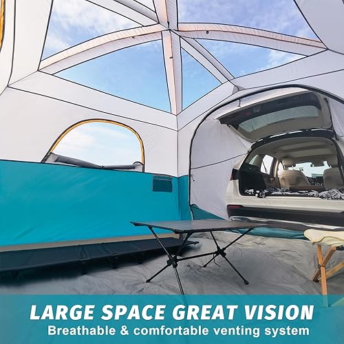 Miniatura 4 de UNP Tienda de campaña SUV para campamento, tienda de campaña SUV para 6 personas, fácil de instalar con lluvia, 10 x 9 x 78 pulgadas de alto