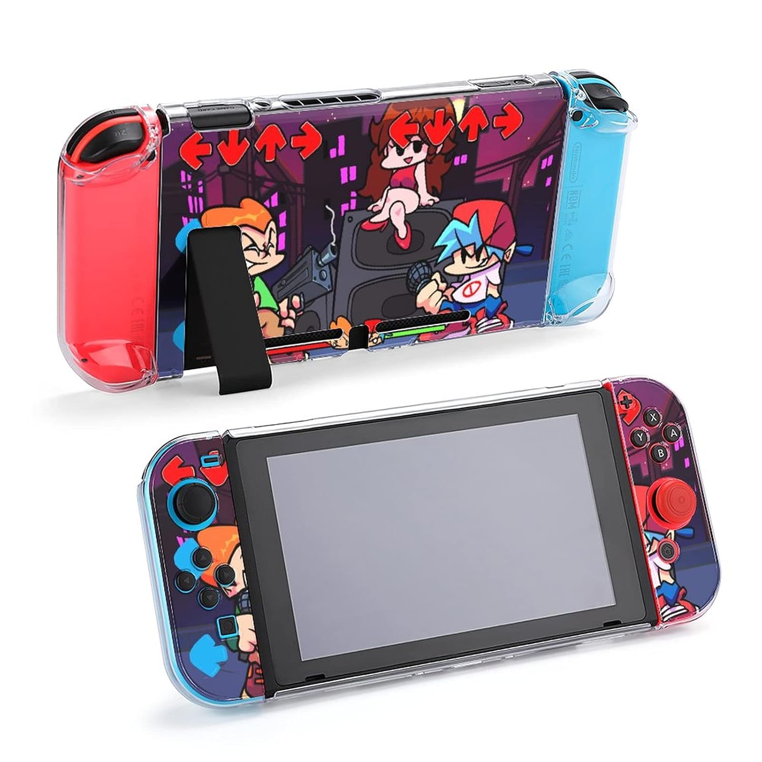 ROATNOSA Protective Case for Nintendos Switchs Cute Hard PC Case Cover for Console and Joy-Con Controllers, with Shock-Absorption and Anti-Scratch Design A : Video Games