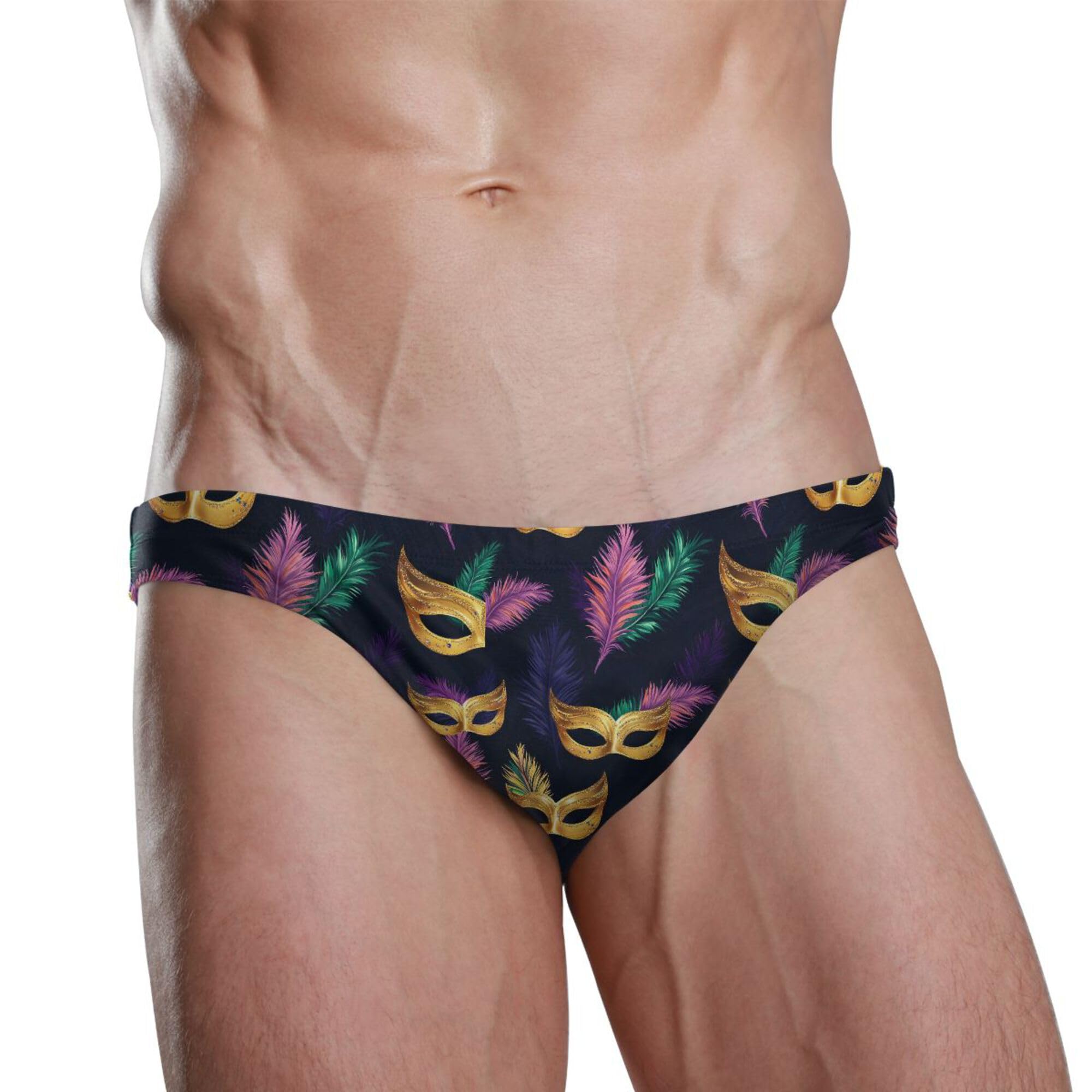 Mens Swim Briefs Brazil Mardi Gras Carnival Party Swimwear Bikini Swimsuit XL B0403523