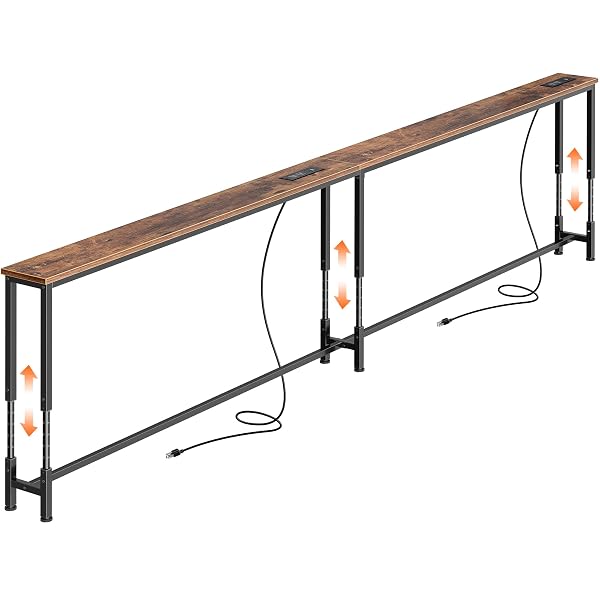 Extra-Long Sofa Table with Power