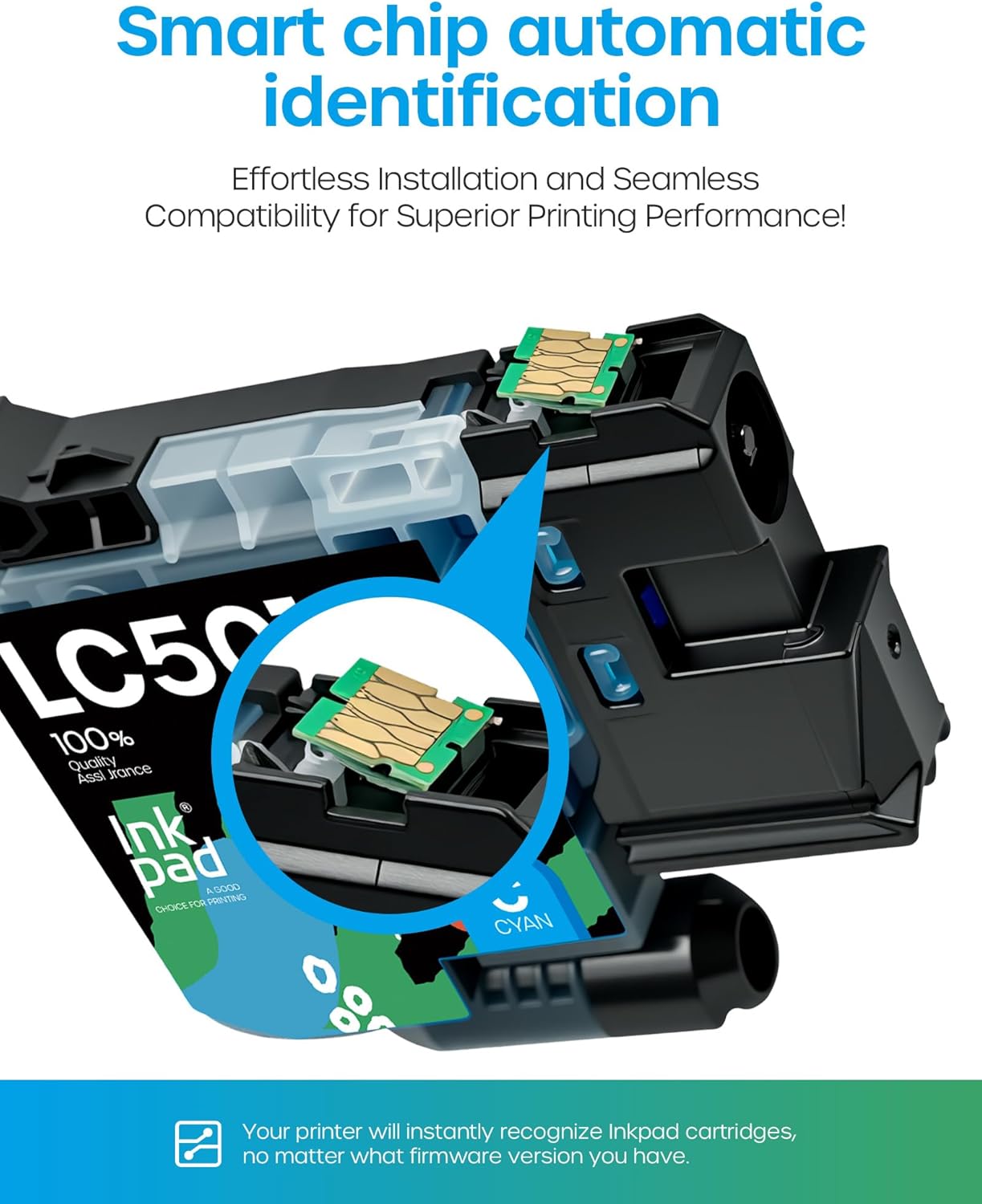 Compatible with LC501 XL Ink Cartridges LC-501 XL LC501XL Ink Cartridges Work for Brother MFC-J1360DW, MFC-J1410DW, MFC-J1260DW Printer High Yield 4-Pack Black, Cyan, Magenta, and Yellow