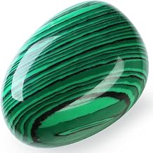 MAIBAOTA 1.6-2.0" Malachite Crystals Large Malachite Stone Reiki Natural Tumbled Polished Stones for Energy Witchcraft Therapy Meditation DIY Crystals for Protection