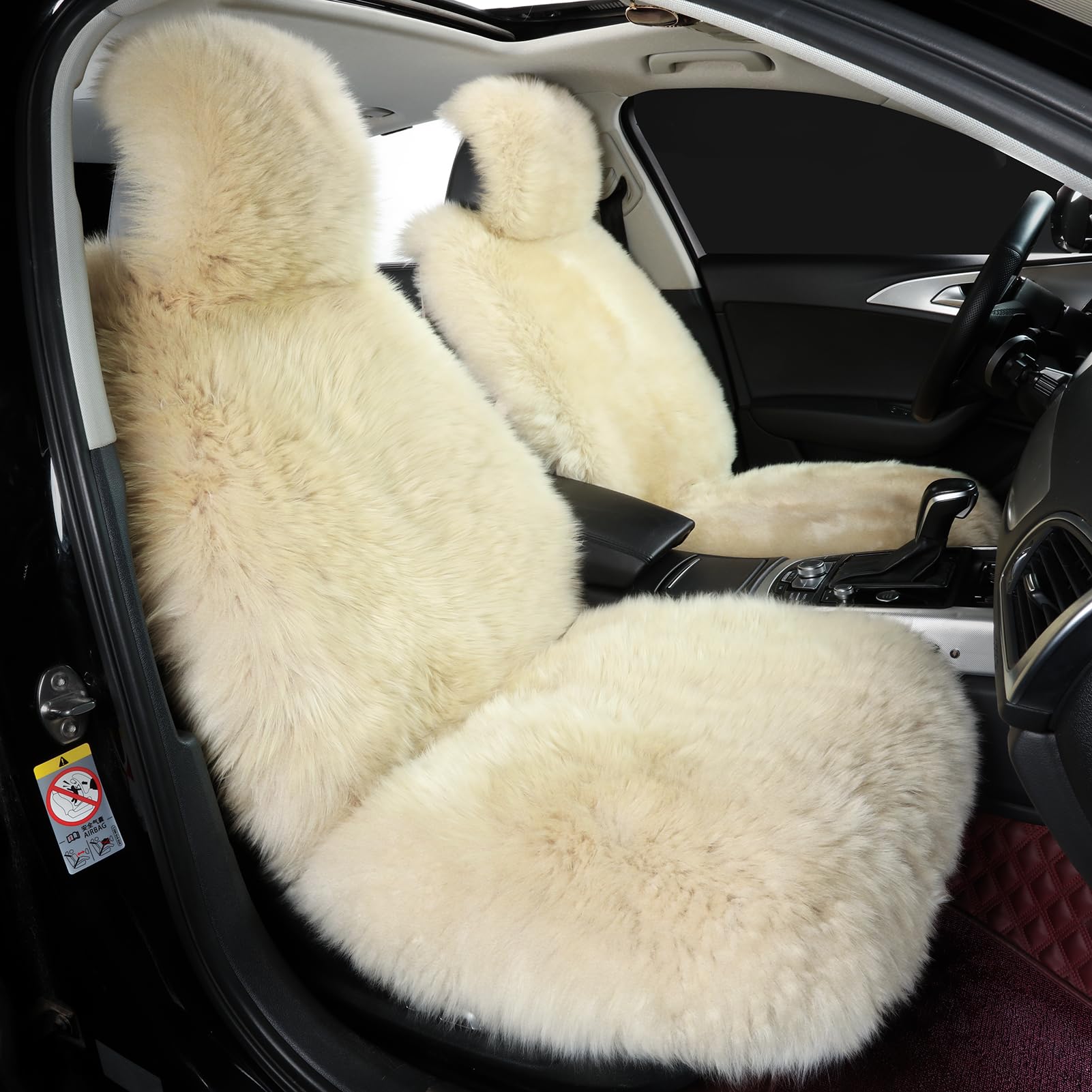 OGLAND 2-Pack Fluffy Sheepskin Linen 2-Pack