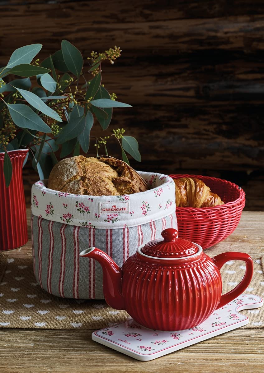 GREENGATE Tetera ALICE jarra de té de porcelana roja 25x15x15 cm