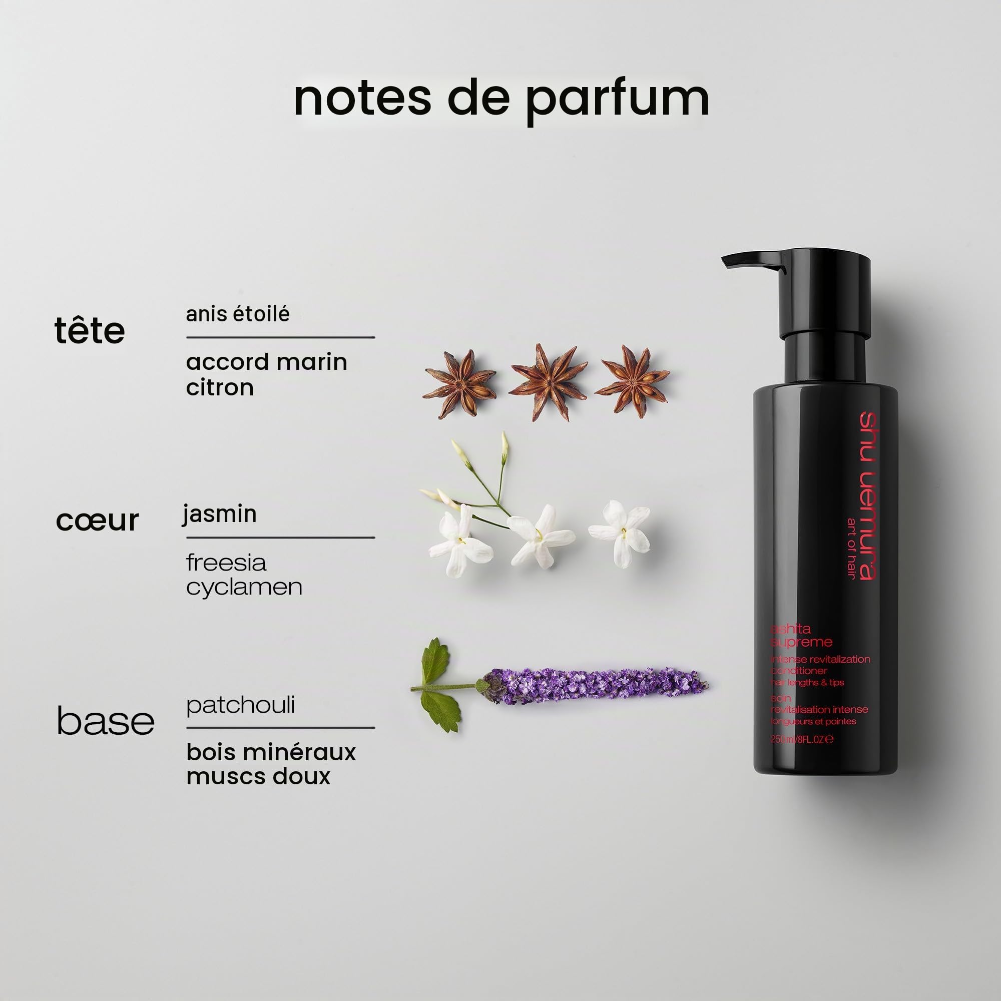 SHU UEMURA ART OF HAIR - Ashita Supreme - Après Shampoing Revitalisation Intense - Renforce & Hydrate les Longueurs - Extraits d'Ashitaba - Cheveux Fins à Moyens Fragilisés - 250ml