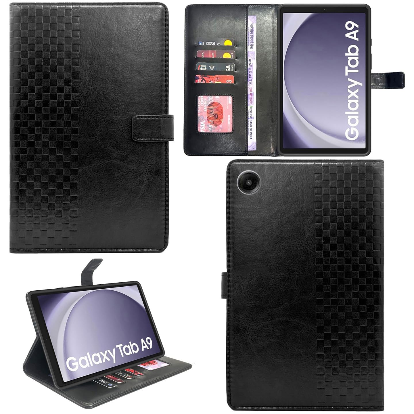 Zaoma PU Leather Flip Flap Case Compatible for Samsung Galaxy Tab A9 8.7 inch Tablet Cover [SM-X110/X115/X117] Tablet - Pattern (SAMA94BOX_R64BLK) (B0CL2H2SRL) Amazon Price History, Amazon Price Tracker