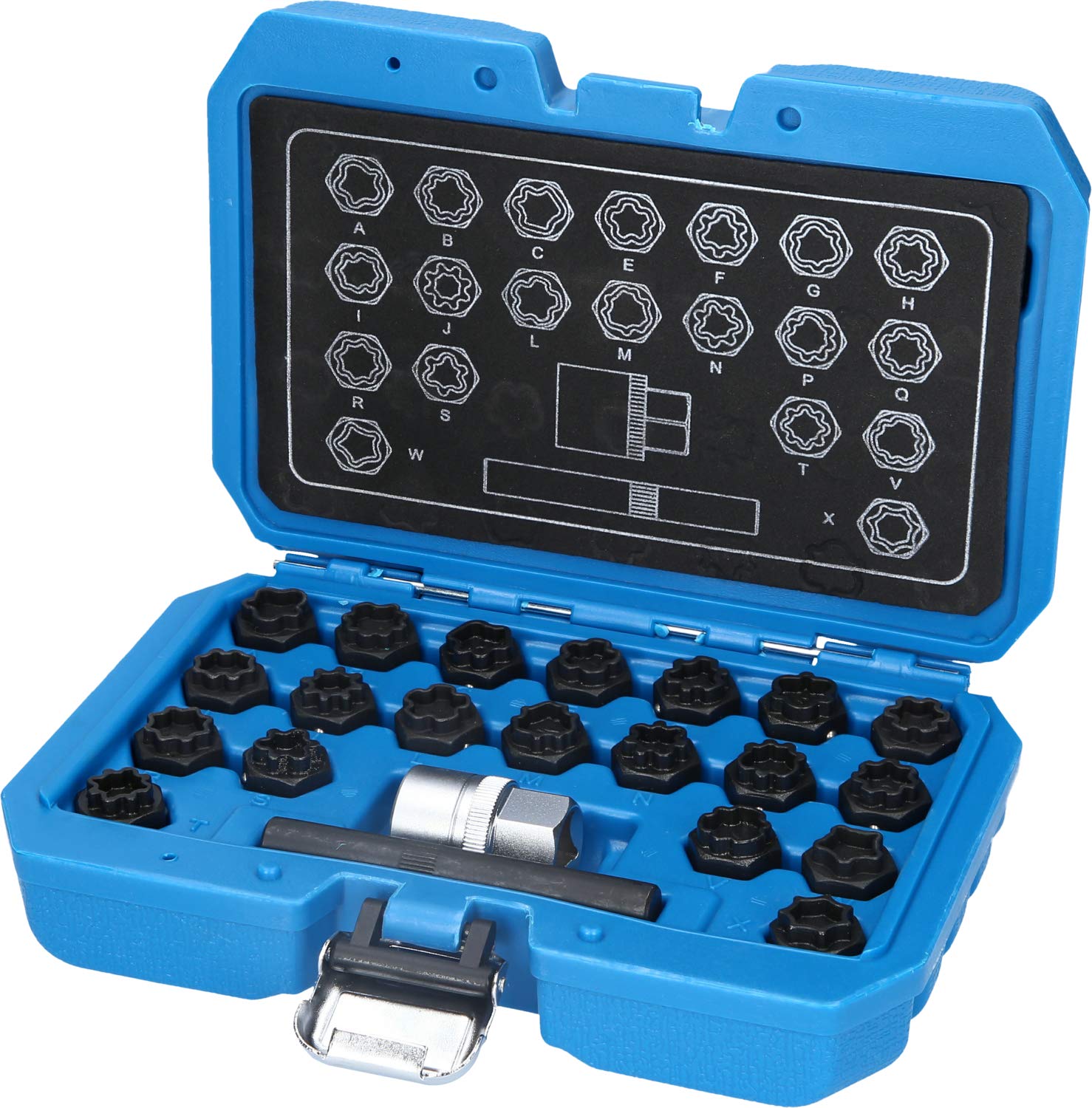 BRILLIANT TOOLS BT691360 Surtido de tornillos antirrobo para llantas para Audi, 22 pzs [Powered by KS TOOLS]