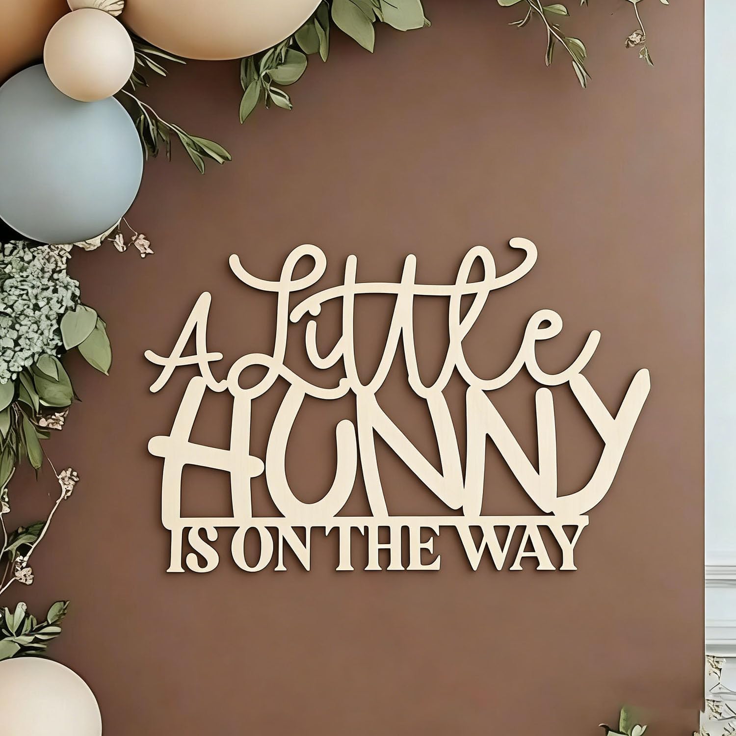 Wooden A Little Hunny is on the Way Sign for Backdrop-Bee Theme Baby Shower Wall Sign for Pregnant Announcement Gender Reveal Party Decorations
