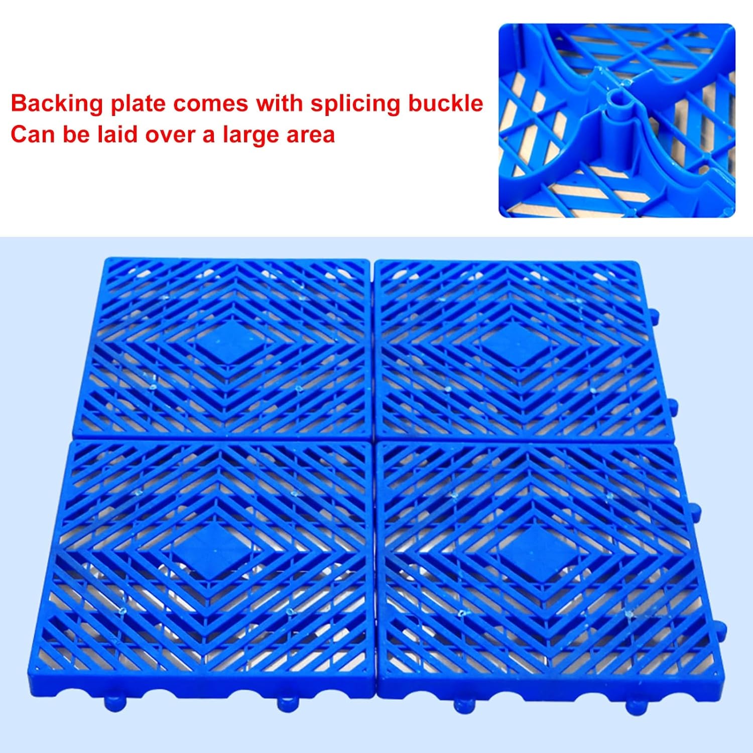 Plastic Pallet for Basement Storage, Plastic Pallets for Outside, Hdpe Waterproof Grid, Plastic Grating, Splicable Breathable Grid Floor Ventilation Pallet, for Supermarket Basement(60x60x3cm)