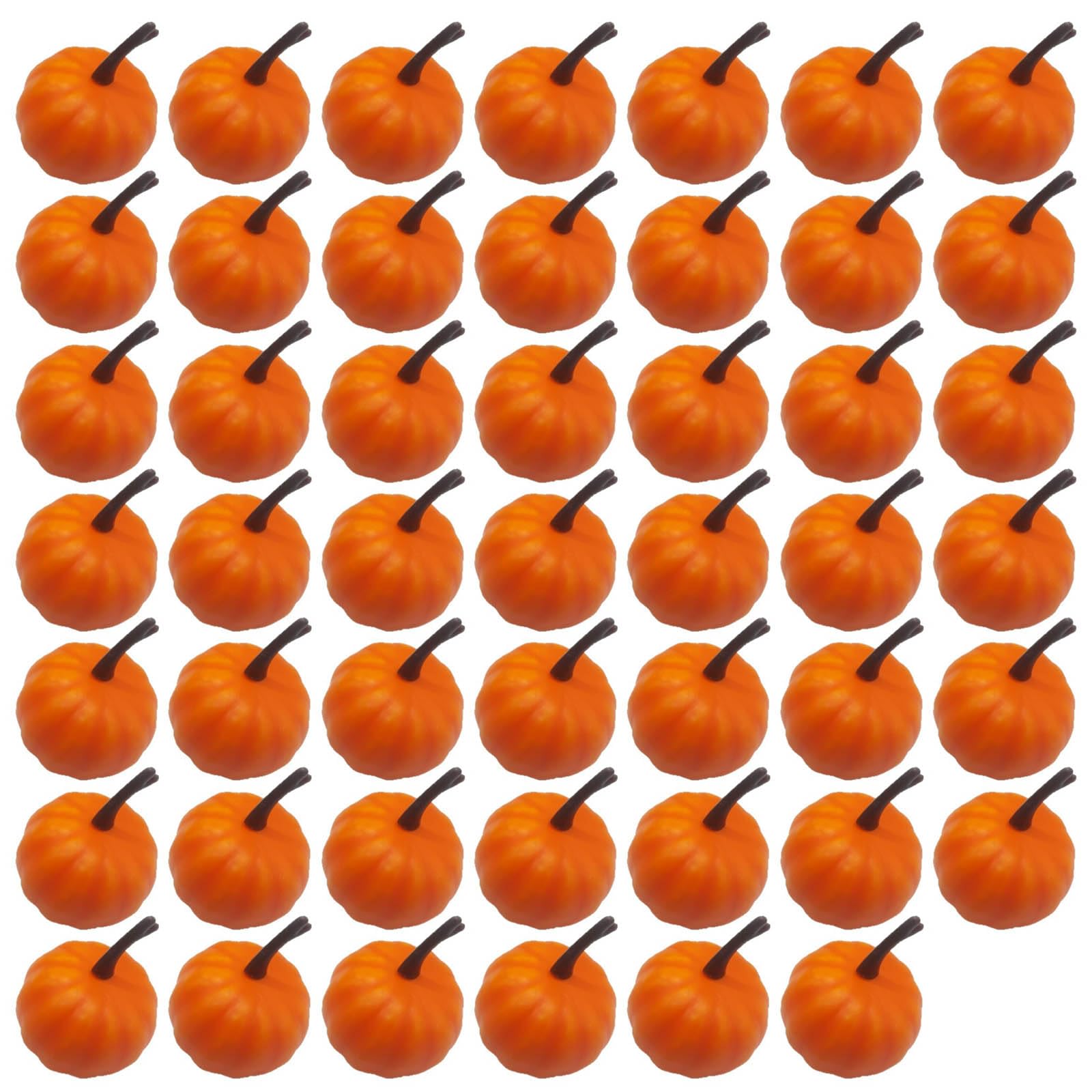 Msioytog Tiny Simulated Pumpkins Set 48Pcs Autumn Harvest Decor for Tabletop & Mantel Display Seasonal Home Decoration Set