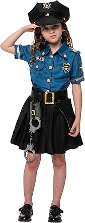 Police Officer Costume for Kids in Light Blue (3T-L) - Spooktacular Creations