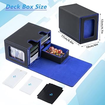 MTG Deck Box for Commander with Dice Tray,Designed for MTG Commander