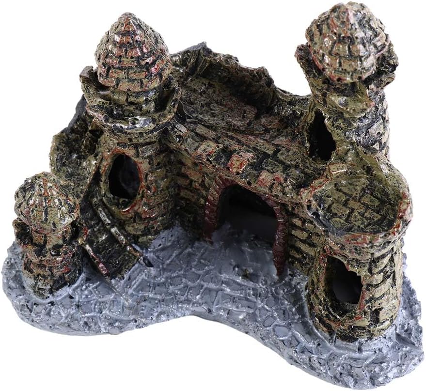 Vctitil Fish Tank Resin Ancient Castle Design Artificial Coral Castle Simulation for Fish Tank Decor Resin Aquarium Ornament Accessories image 3