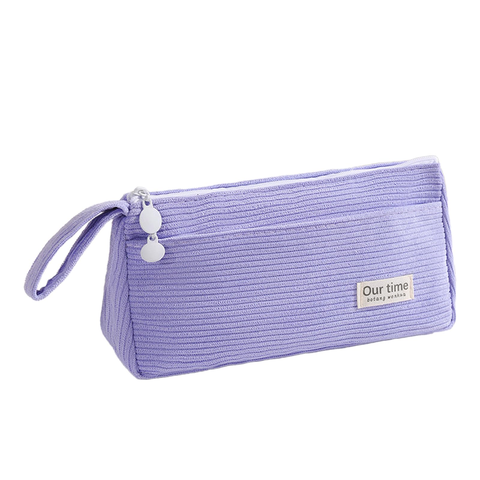 AYNKH Corduroy Pencil Pouch, Cute Stationery Pouch, Large Capacity Cosmetic Bag, Portable Pencil Case, Student Stationery