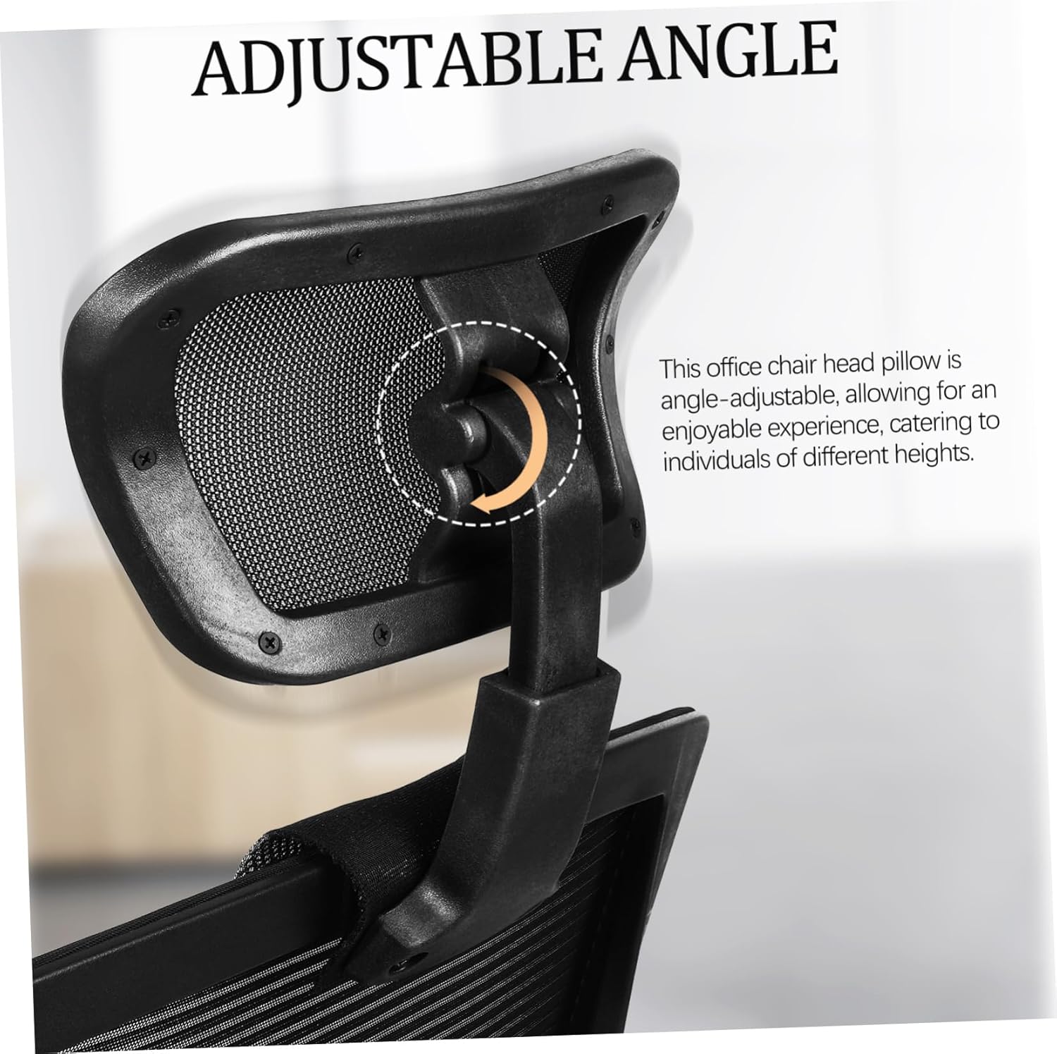 KICHOUSE Adjustable Mesh Headrest for Office Chair Gaming Chair Support Comfortable Neck Pillow for Computer Seat