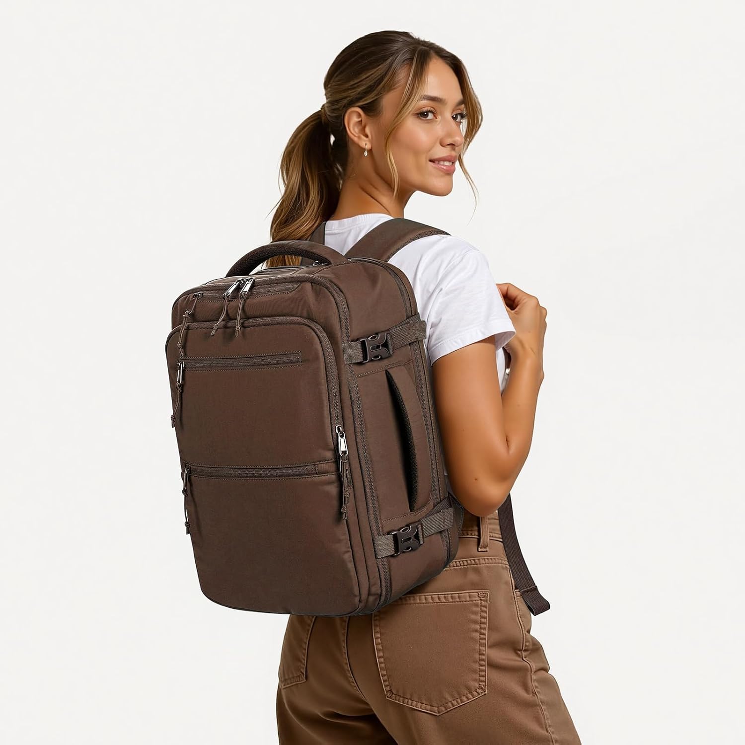 mibasies 30L Travel Backpack for Women & Men: Carry On