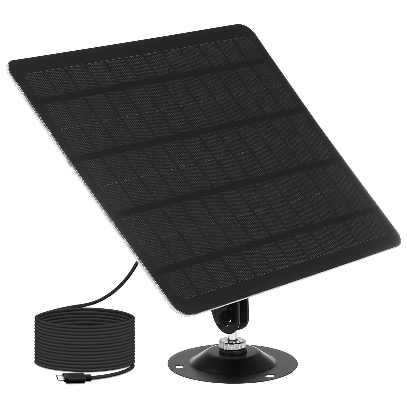 DOITOOL Chargeur Solaire 20W pour Panneau Monocristallin Fixation Murale pour Caméra Extérieure et Ventilation Électrique