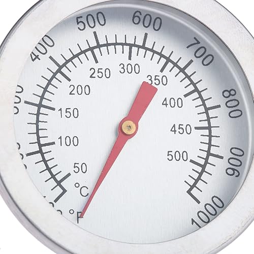 Miniatura 3 de Mtsooning Medidor de temperatura para barbacoa, termómetro de 2 pulgadas, 1000  F, indicador de calor de acero inoxidable para horno de cocina de