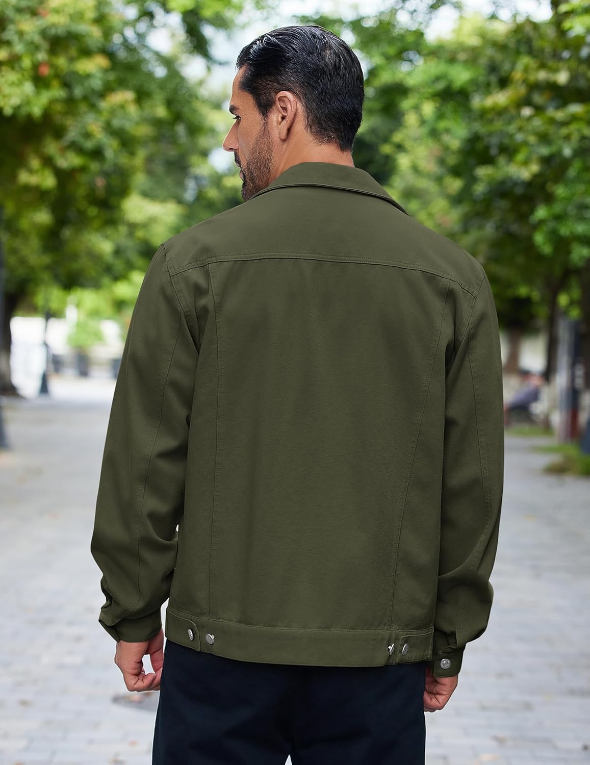 COOFANDY Men's Cotton Denim Jacket Lightweight Trucker Western Jackets Casual Fashion Jean Coat - Image 3