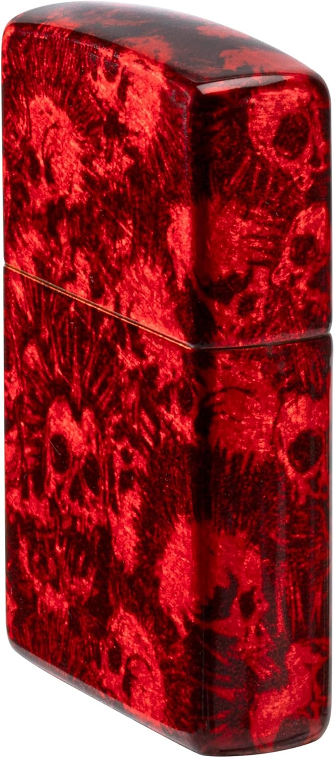 Zippo Lighter: Red Punk Skulls - 540 Fusion 46094