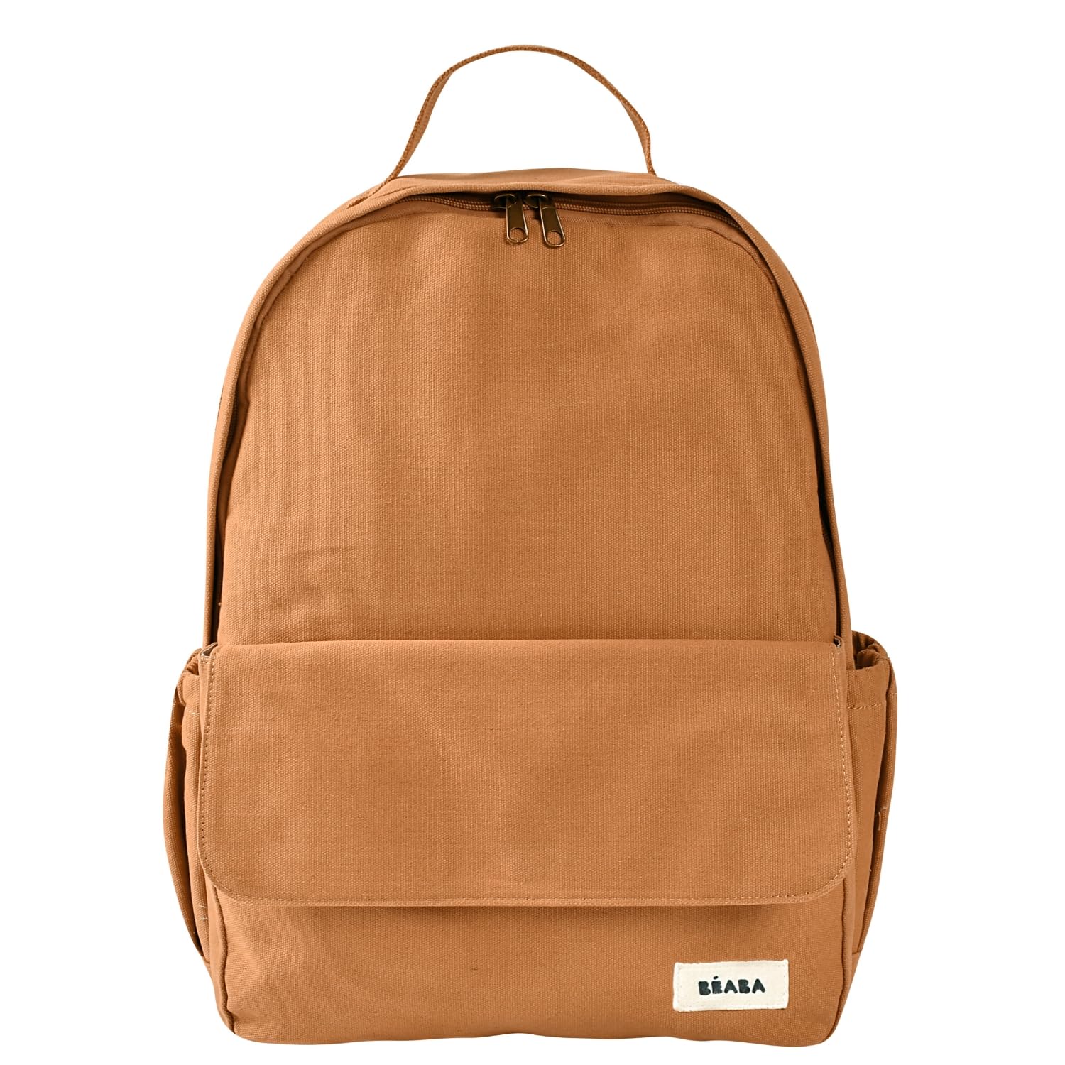 BÉABA Mochila Cambiador Bebé Tokyo 21L, Mochila de Maternidad Bébé Mamá Papá, Manos Libres, 9 Bolsillos, Bolsillo Térmico, Enganche para Carrito, Cambiador Acolchado, Tejido Repelente al Agua-​Ocre