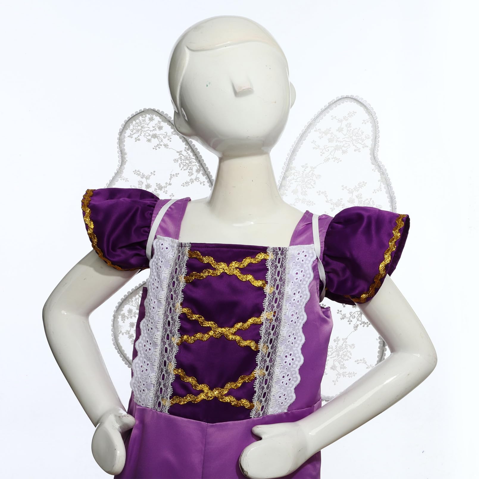 inhzoy Butterfly Wings for Adults and Kids Angel Wings Flower Embroidered Fairy Wings for Halloween Party Type A-1 One Size