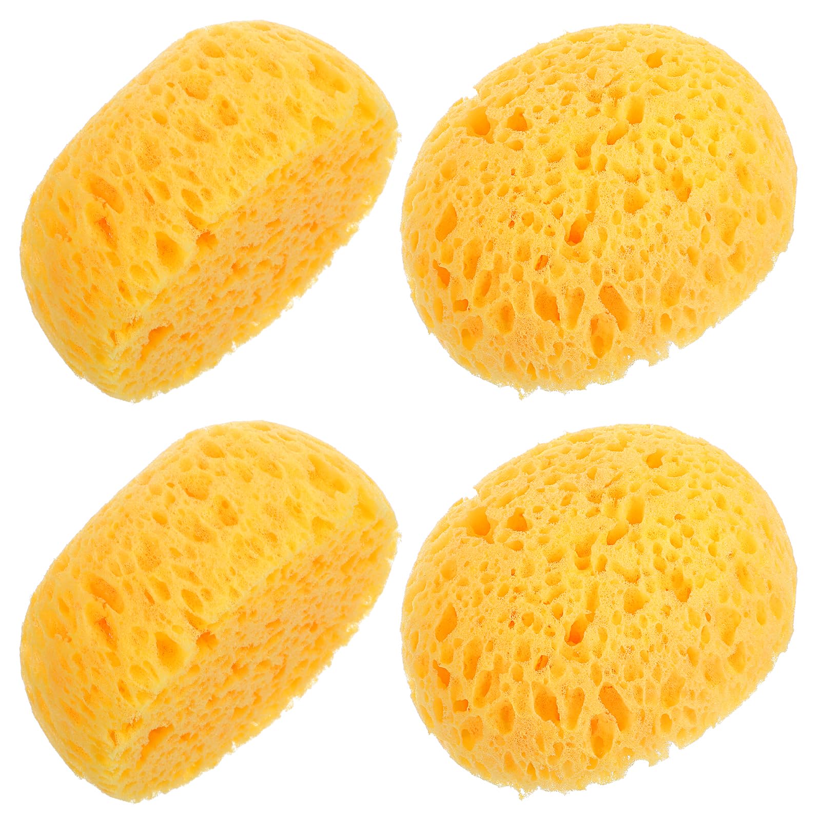 YBEATY 4 Pcs Knockdown Texture Sponges Wall Drywall Patch Repair Ceiling Drywall Wall Natural Sea Sponges for Home Decor DIY Painting Acrylic Watercolor Marbling Texturing Pottery Ceramics
