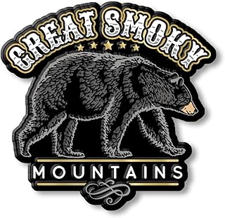 Great Smoky Mountains Black Bear Magnet by Classic Magnets, 3.2" x 3.1", Collectible 3D Rubber Vintage-Style Souvenirs and Gifts Made in The USA