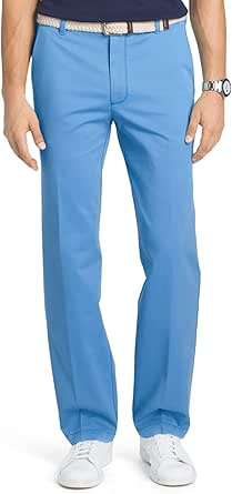 IZOD Men's Performance Stretch Straight Fit Flat Front Chino Pant (30W ...