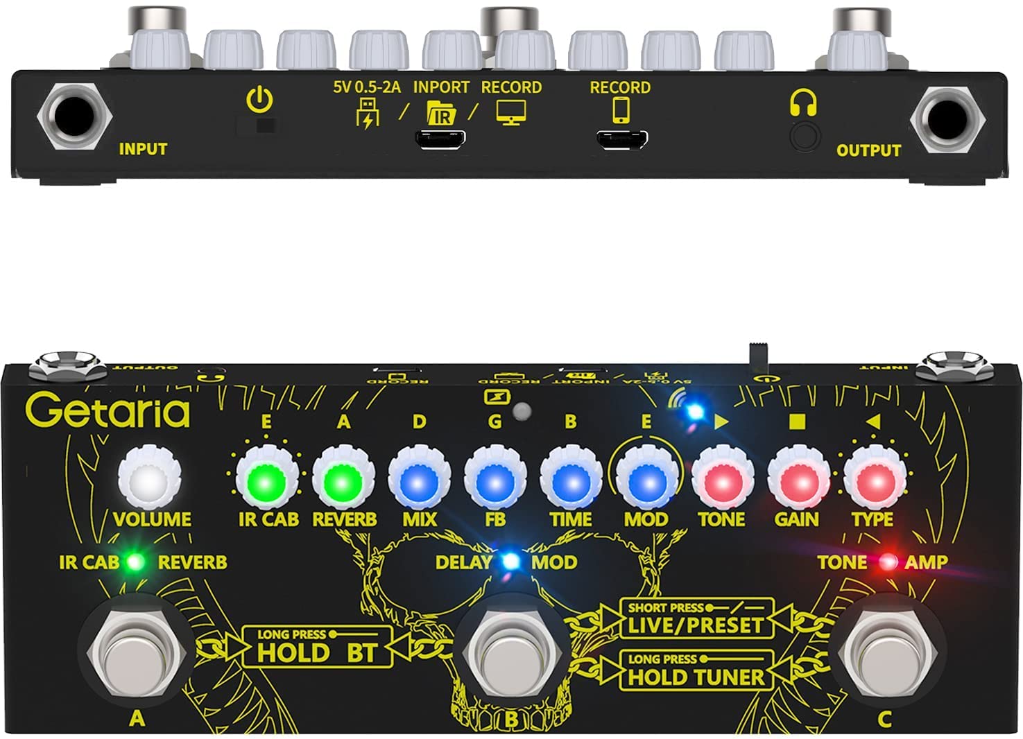 Buy Getaria Multi Effects Pedal Processor Guitar Pedals Multi Effects