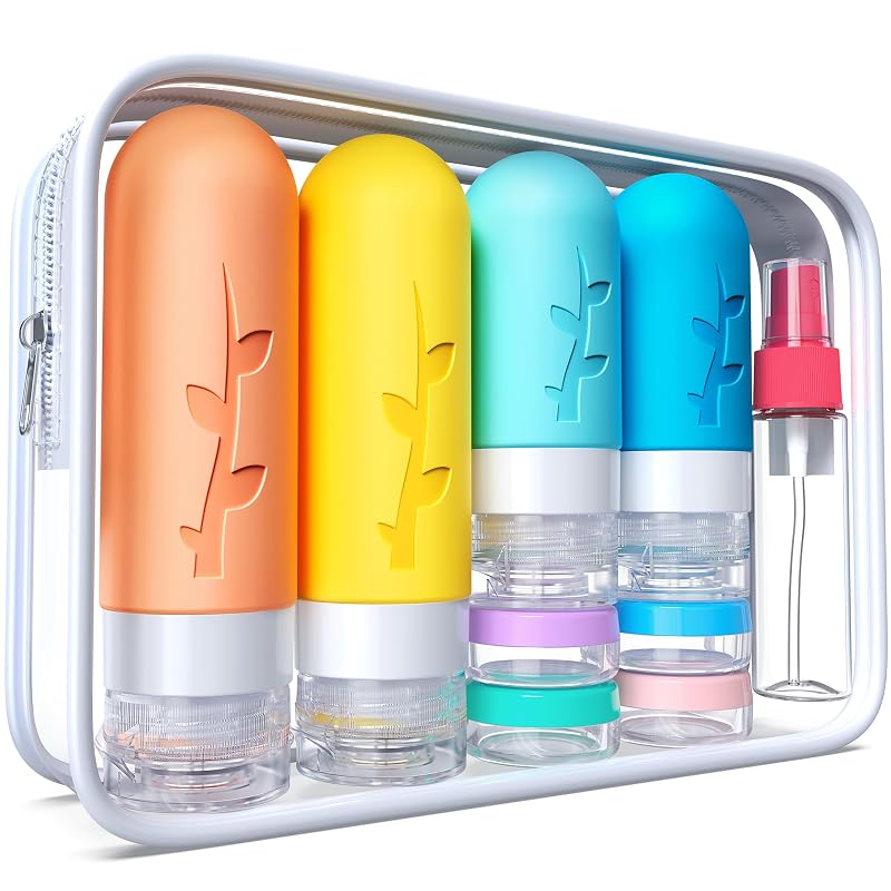 Tocelffe Kit com 18 frascos e acessórios de viagem