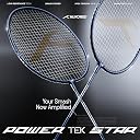 Hundred Powertek Star (2 Strung Rackets with 1 Full Cover) with 2pc Badminton Nylon Shuttlecocks (Navy) gallery image