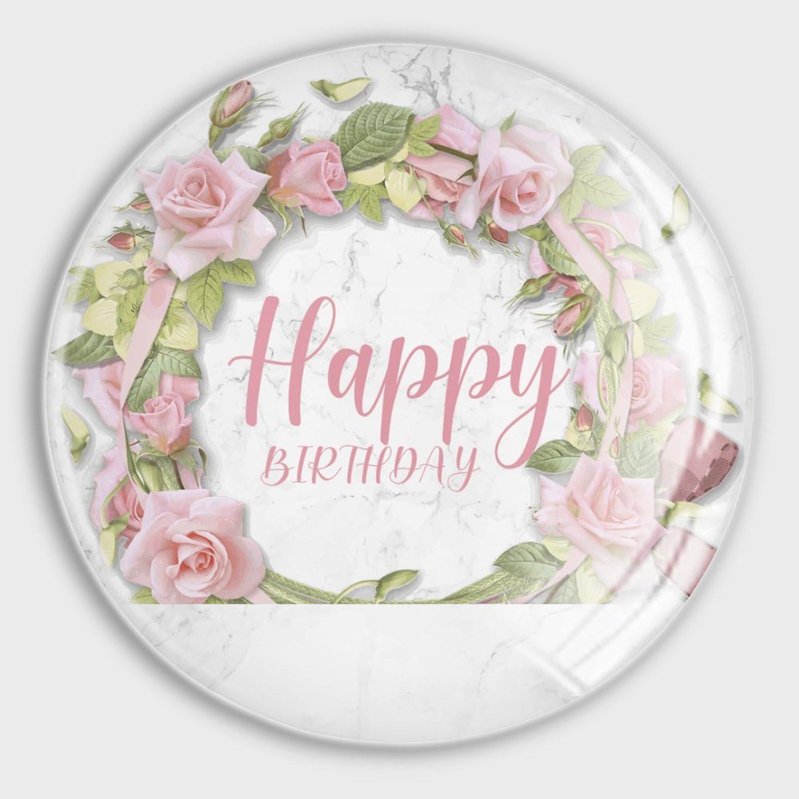 Aimants puissants en verre à motif floral rose pour tableau blanc et casier