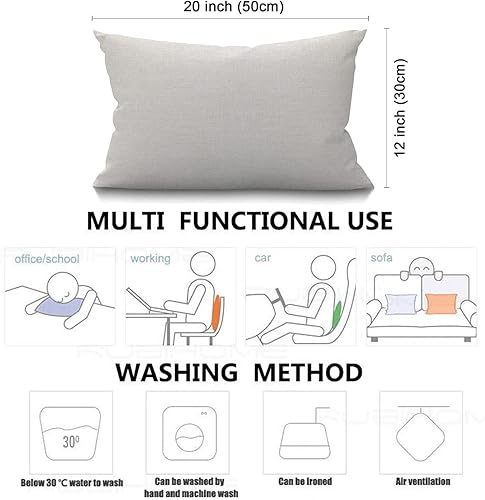 Miniatura 5 de Aremetop Fundas de almohada marroquíes con diseño de mandala, bohemio, floral, decoración del hogar, 12 x 20 pulgadas, funda de almohada oblonga con