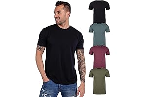 Mens T Shirt Packs - Short Sleeve Crew Neck Tees S -...