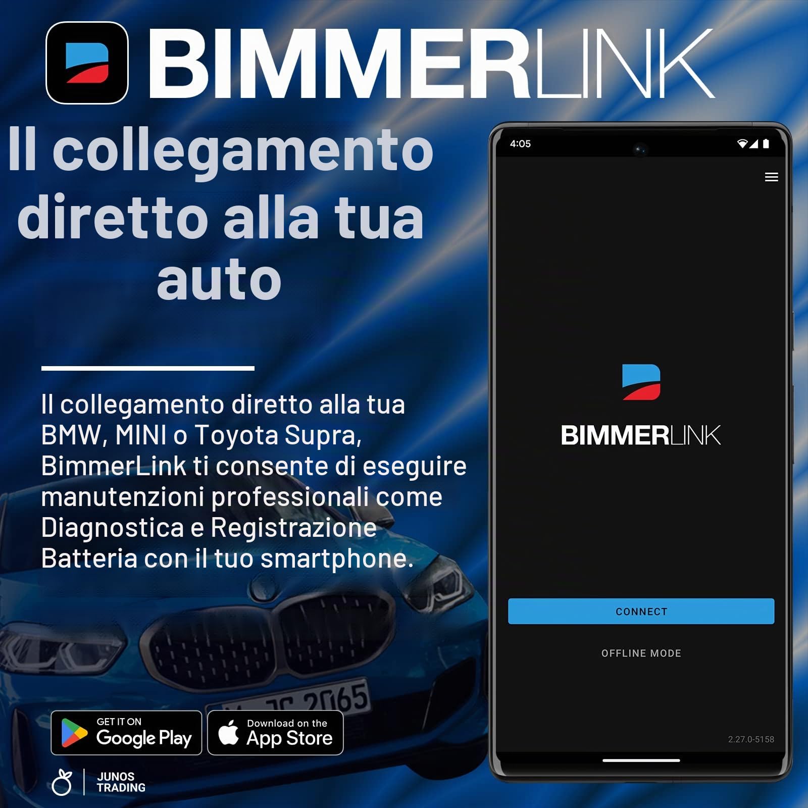 Scanner OBD2 Bluetooth UniCarScan UCSI-2100 per BimmerCode & MotoScan, funziona con iOS, Android e Windows
