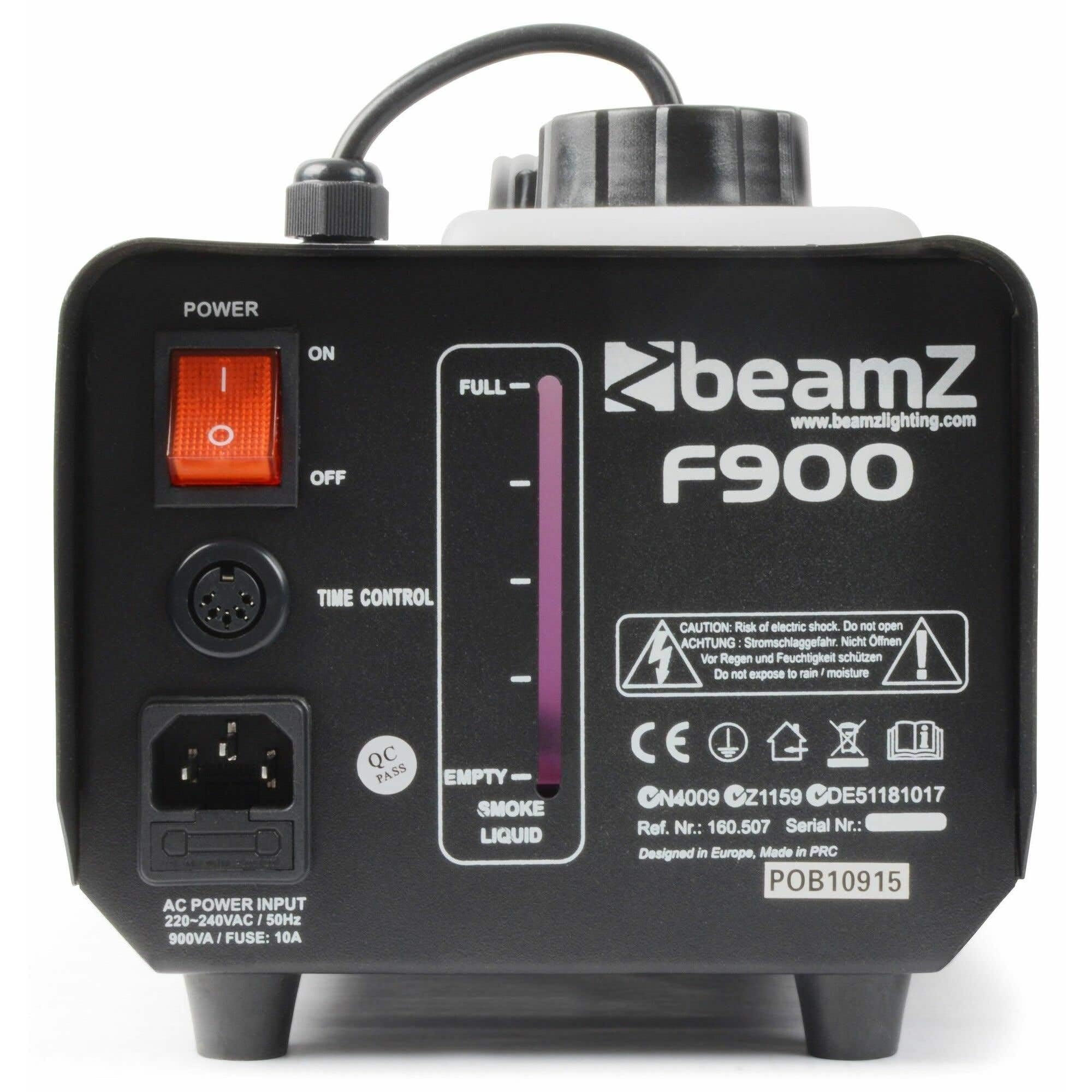BeamZ F900 Fazer Machine à Fumée 900W avec 5 Litres de Liquide - Idéal pour Animer vos Soirées
