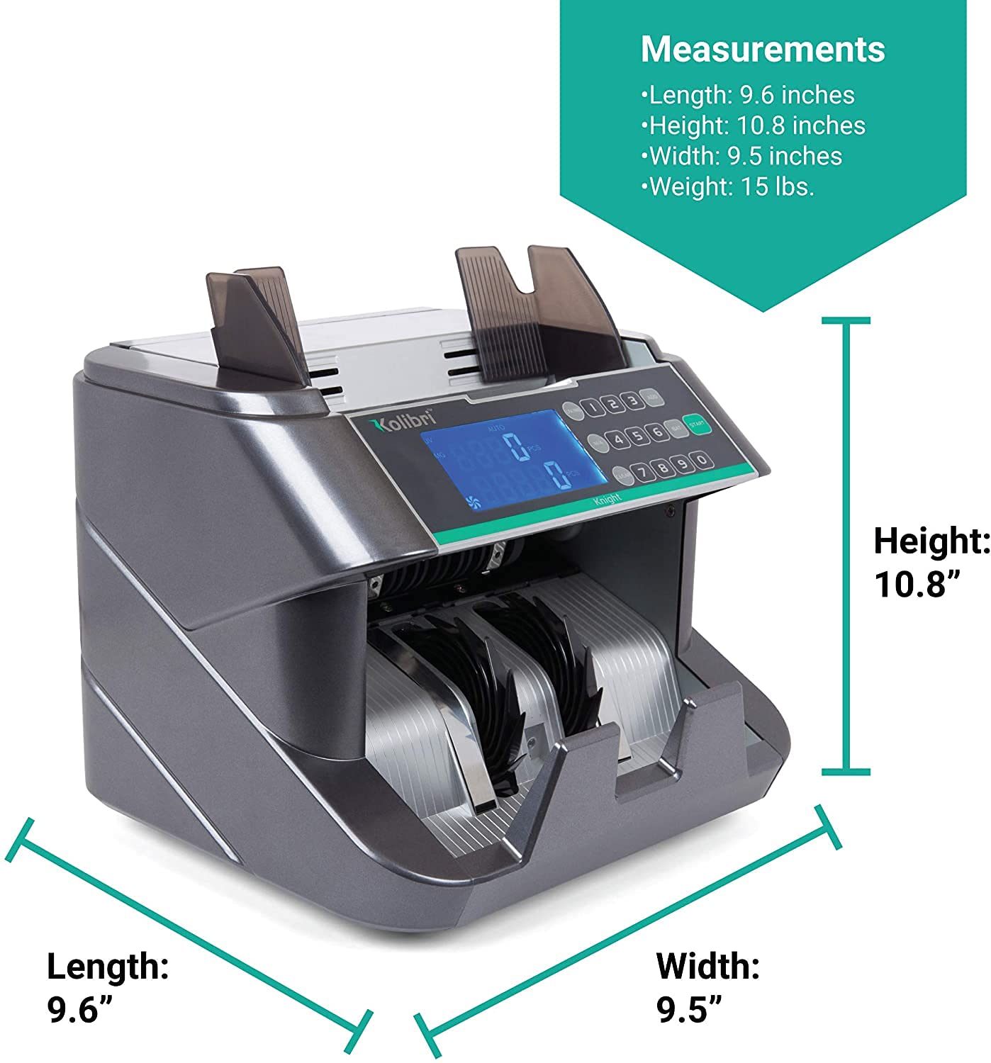 Kolibri Knight Money Bill Counting Machine with UV, MG, IR, HF, DB