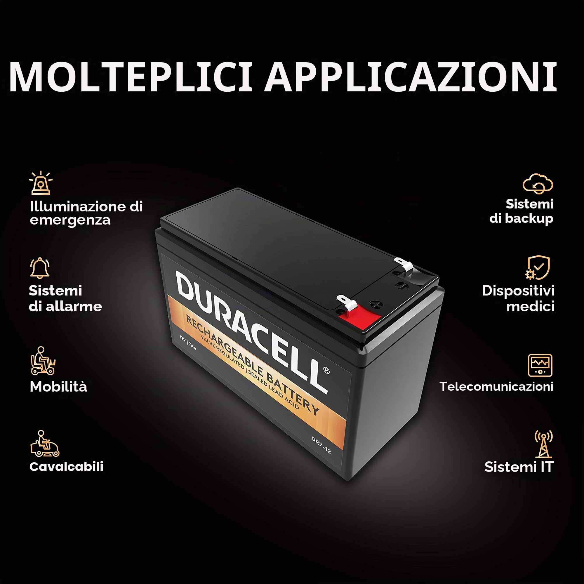 Duracell DR7-12 batteria UPS Acido piombo (VRLA) 7 Ah 12 V