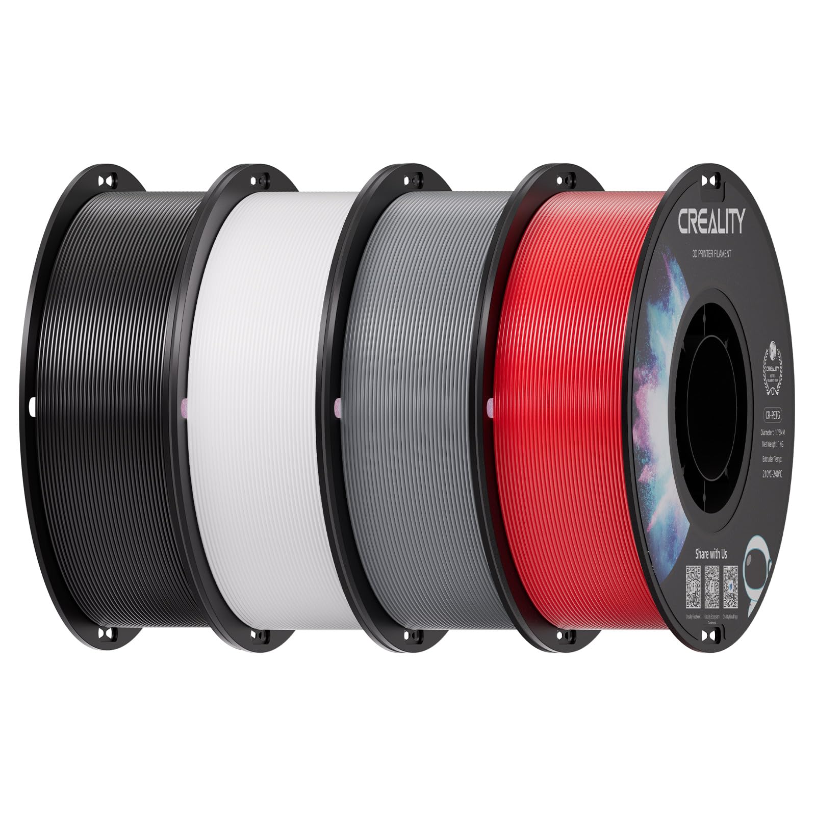 Creality PETG Filament - 2kg Black & White Pack -19