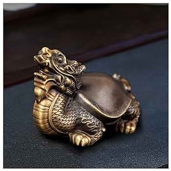 Amazon.co.jp: 龍亀 置物 風水 龍 彫像 装飾品 風水竜亀像、富