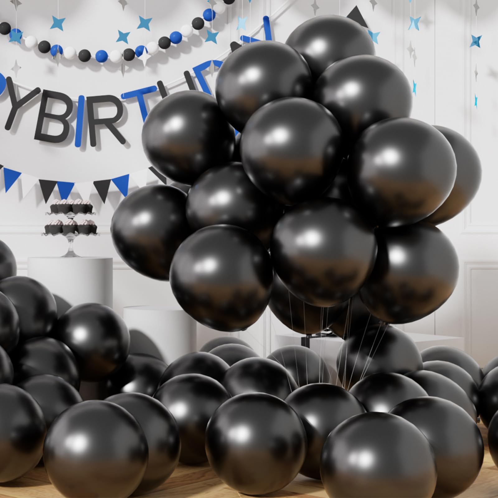 AULE Royal Blue Balloons: 12 inch 50 Pcs Blue Balloons for Birthday Anniversary Graduation Gender Reveal Party Decoration