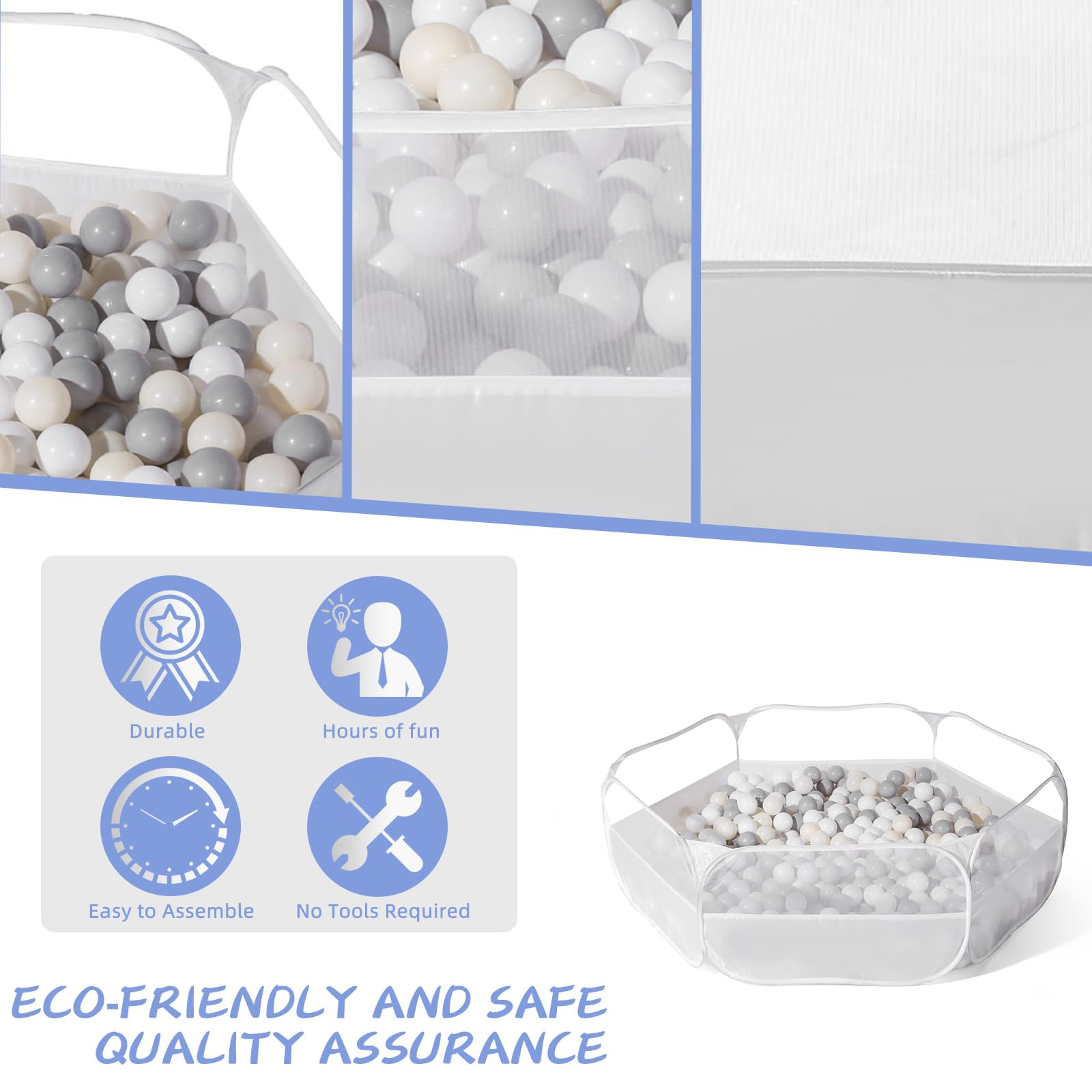 Pop Up Ball Pit Folding Crawling Play House Kids Tent Tunnel Toy - Toys