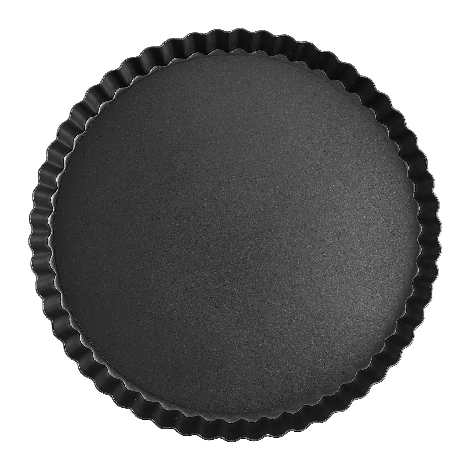 SINJEUN 4 Stampo Crostata Fondo Amovibile 20 cm, Teglia Tortiera rotondi, Stampo da Forno per Quiche, Bordo Scanalato, Acciaio al Carbonio