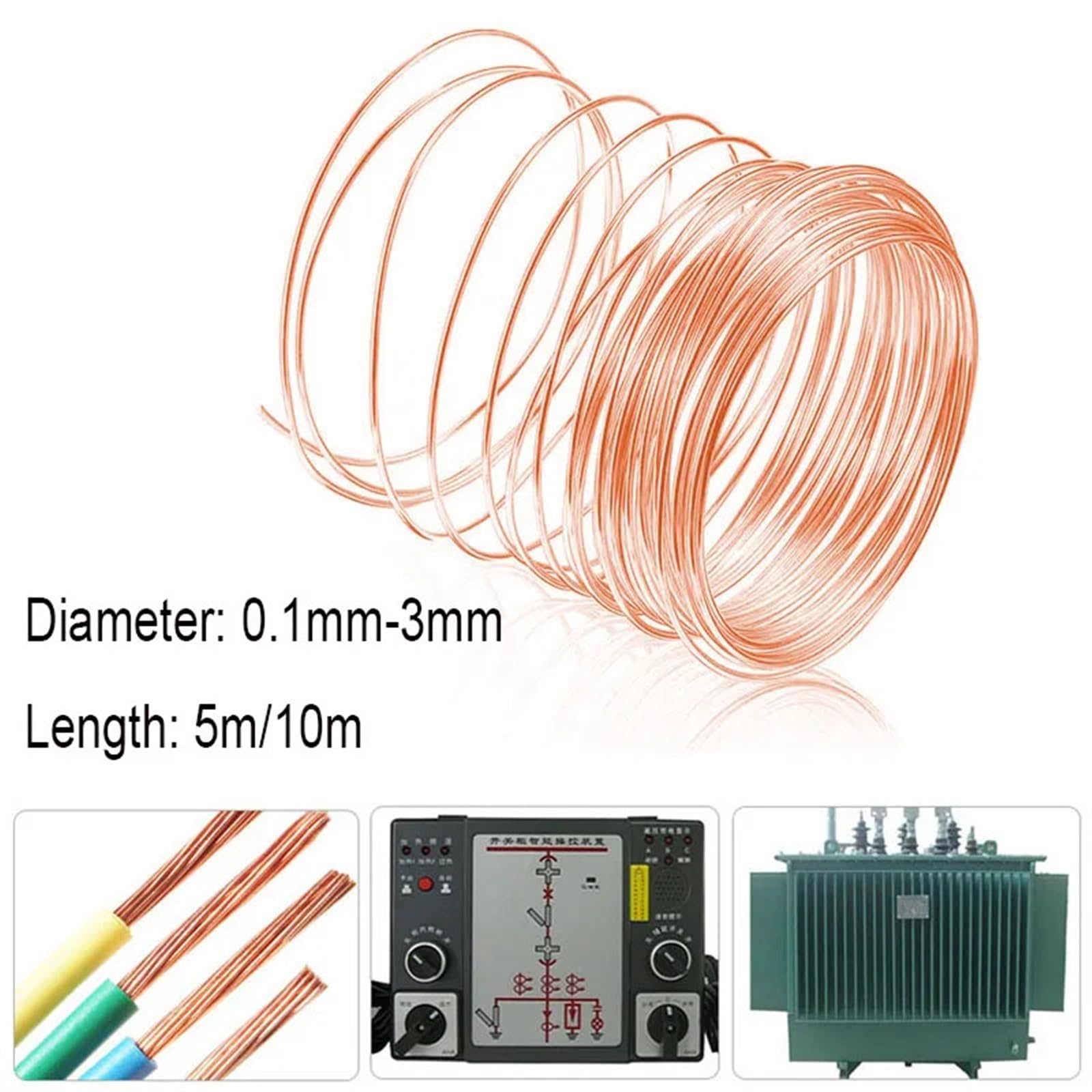 Filo Di Rame Filo di rame puro Rame Linea di rame rosso Diametro filo nudo 0,1/0,2/0,3/0,4/0,5/0,6/0,7/0,8/1/1,2/1,5/1,8/2,5/3 mm(1.8mm 10m)