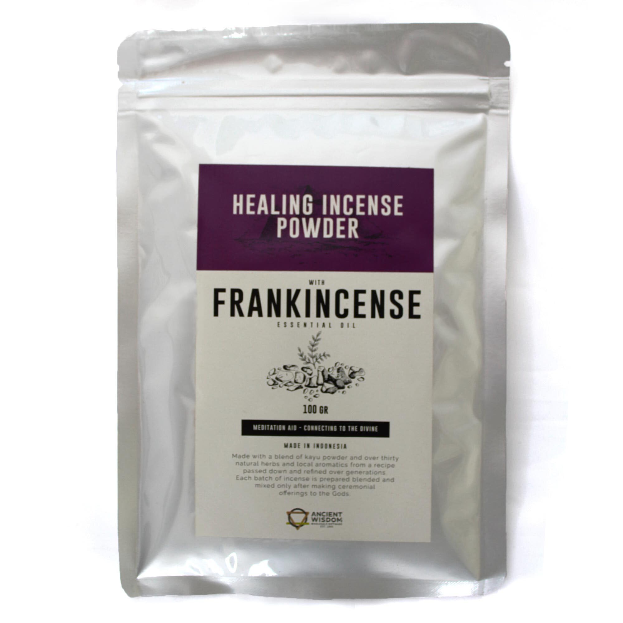 Bali Frankincense Incense Powder 100g – Ancient Allure for Well-Being and Balance | Enchanting Aromatic Blend | Heat-Resistant Burner Included