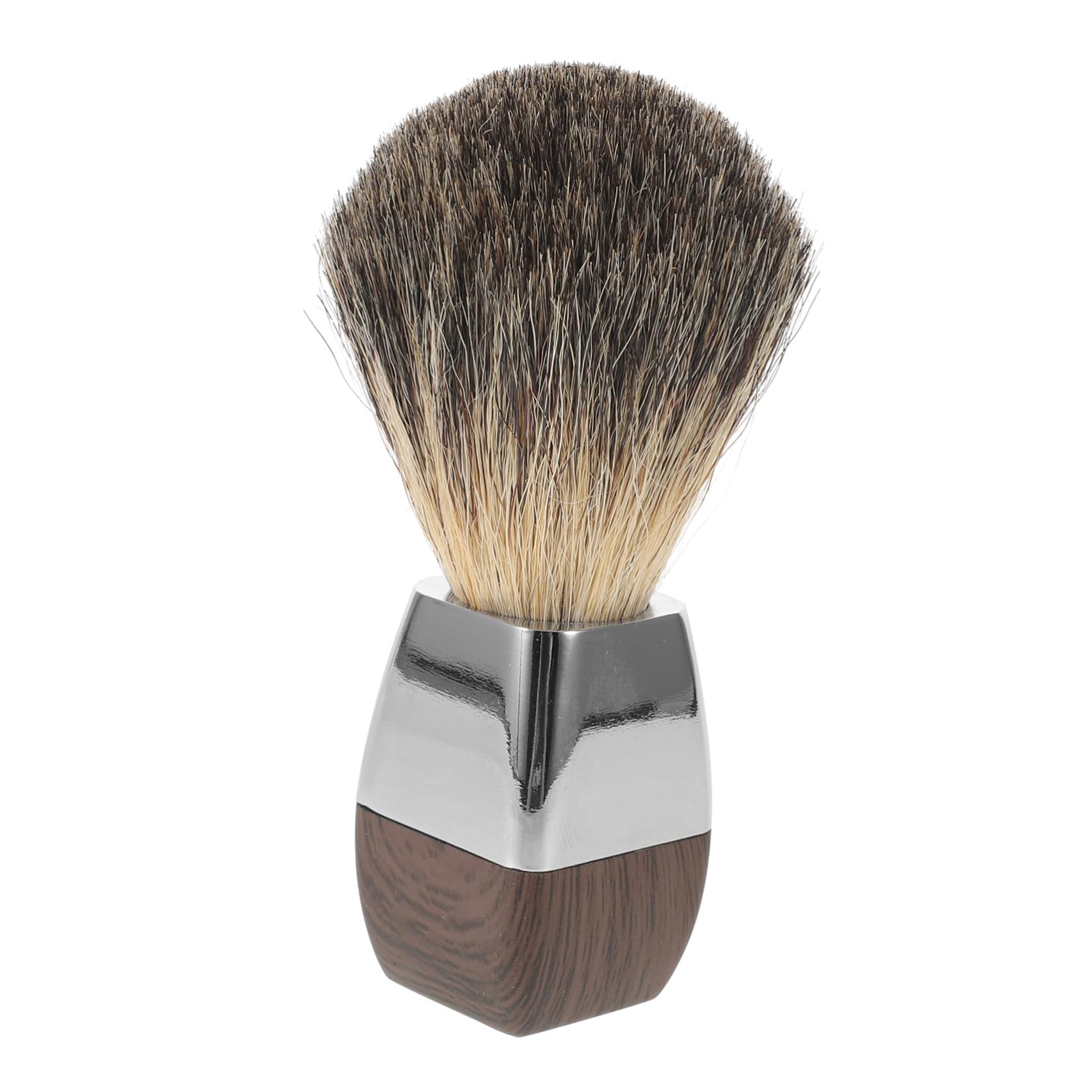 VICASKY Pennello da Barba per Uomo con Setole di Tasso Morbide Manico in Legno Elegante Spazzola Portatile per Peli del Viso per Rasatura Delicata e Cura della Barba