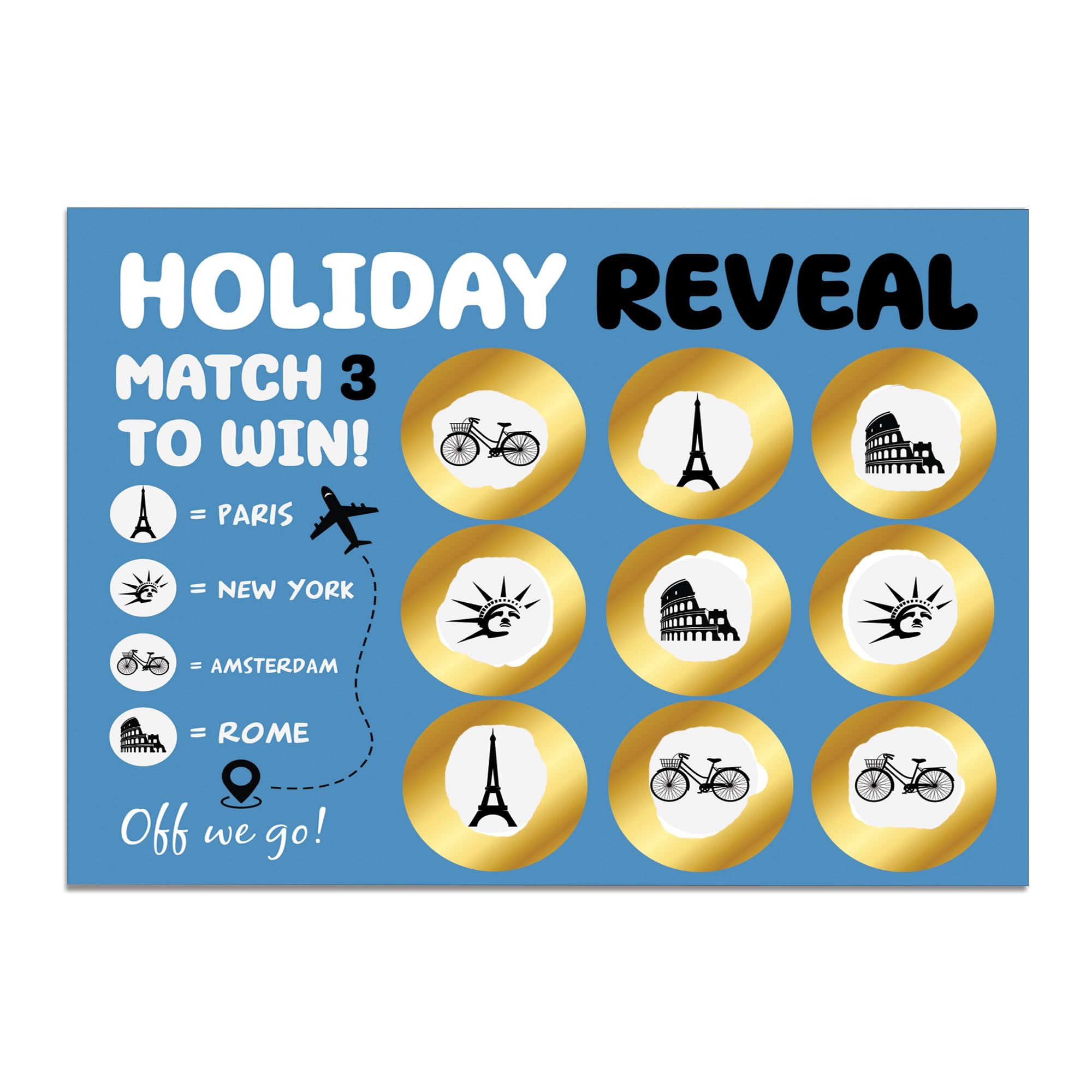 RED OCEAN Holiday Reveal - Scratch Card Surprise - Trip to Amsterdam - Scratch Card Gift For Him Her - Suprise Gift For Family Friends - Destination Reveal Card