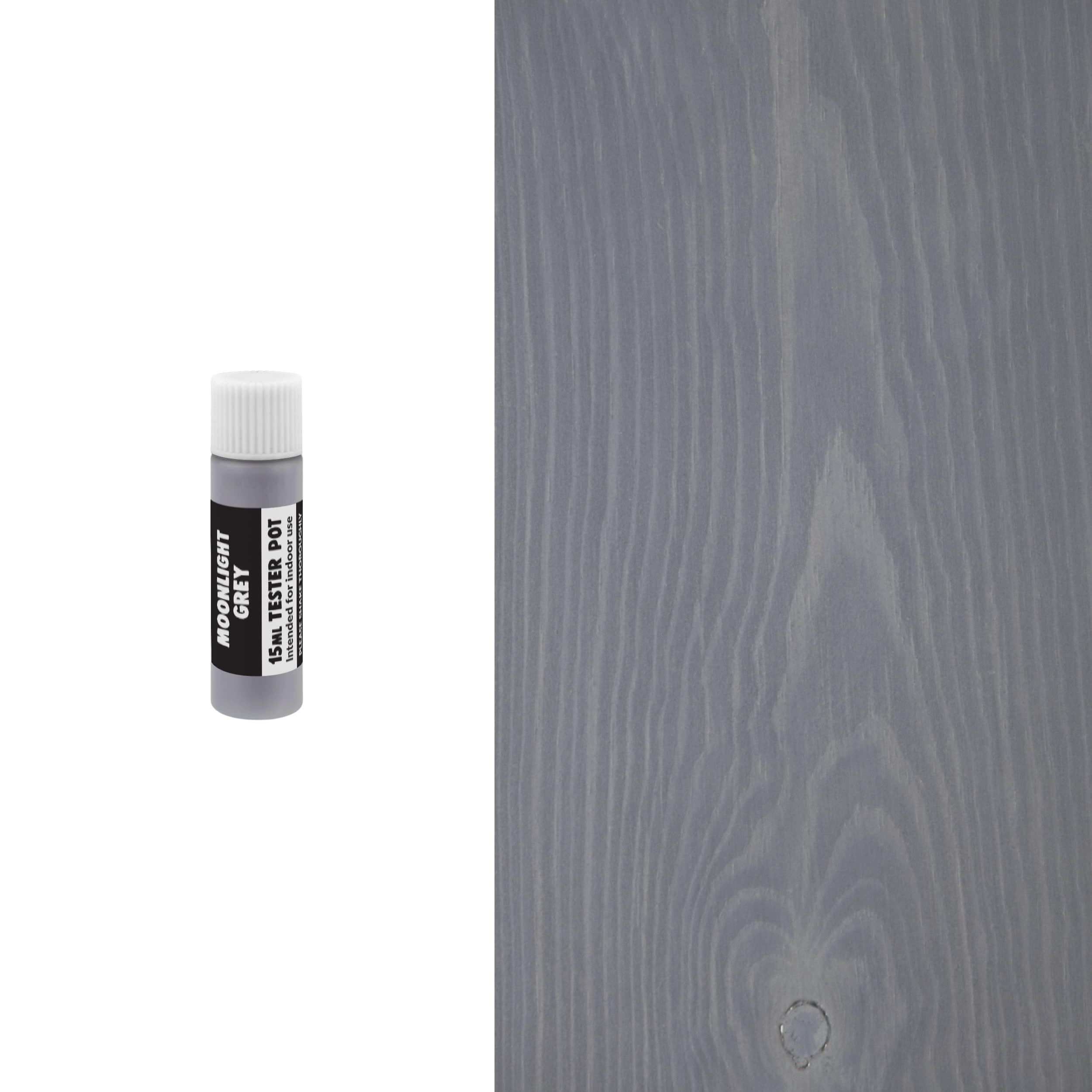 Littlefair's Wood Stain Water-Based - (Moonlight Grey) – Non-Toxic, Eco-Friendly & Quick Drying - Easy-to-Apply, Concentrated Formula for All Wood Types – 15ml Tester Pot