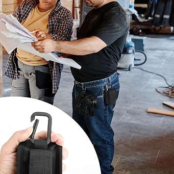 1680D Laser Measure Case Fits For BOSCH GLM20 Blaze 65ft Laser Distance Measure & DTAPE DT50 165ft Laser Measure & GLM100-23, With Pen Pocket, Belt Buckle & Carabiner, Protective Travel Storage Bag